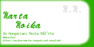 marta moika business card